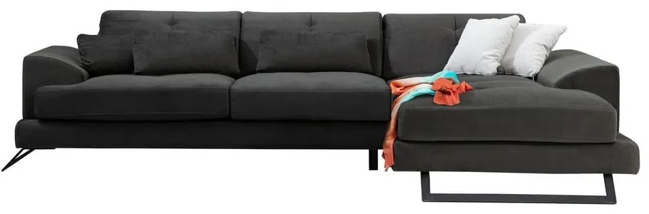 Divano angolare grigio scuro (angolo destro) Frido - Balcab Home