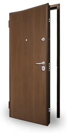 Porta Blindata Con Controtelaio Casse 3 Noce Medio 90X210 Sx