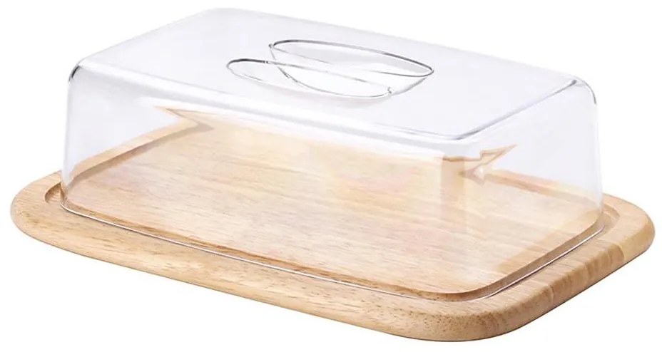 Continente C3073 - Tagliere da cucina con coperchio 30x20 cm gomma fig