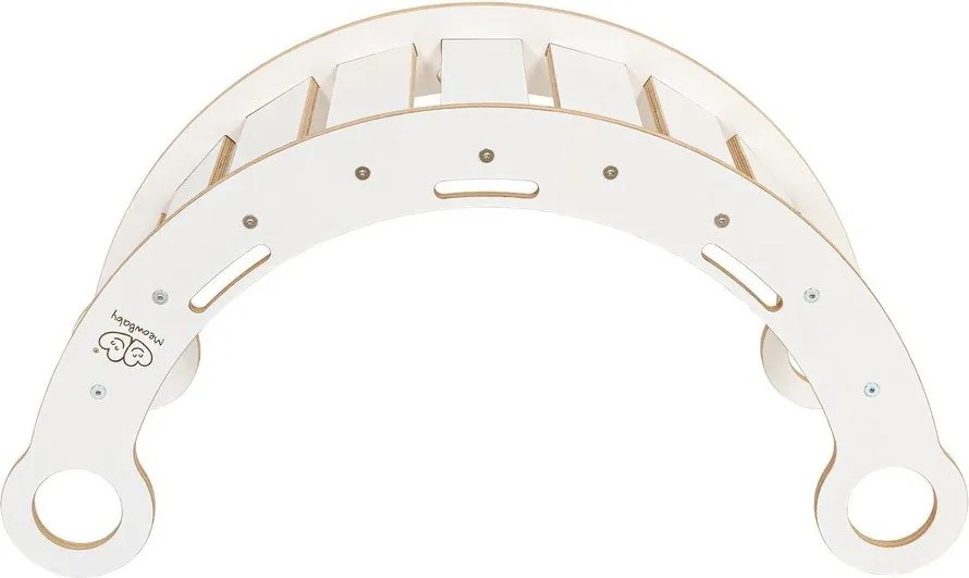 Arco a dondolo montessori bianco/grigio in pino massiccio 39x75x38 cm Montessori – Meowbaby