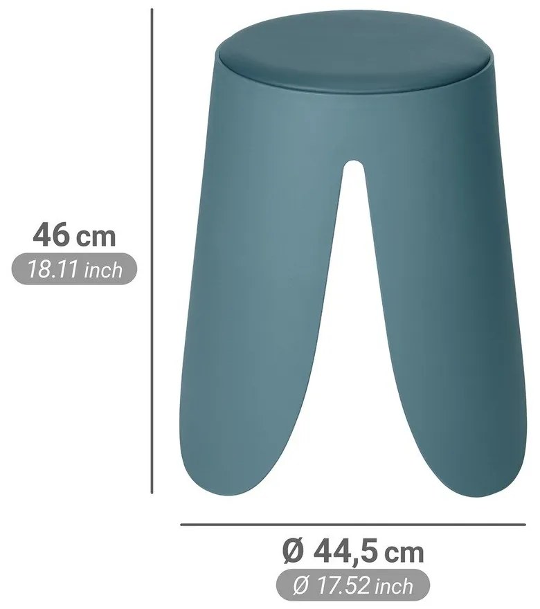 Sgabello color petrolio in plastica impilabile Comiso – Wenko