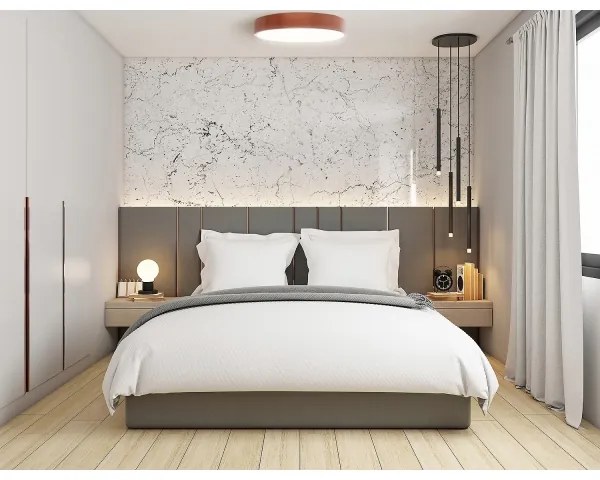 Plafoniera da soffitto con sensore CLEO 5xE27/24W/230V, diametro 60 cm, finitura in rame