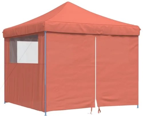 Tendone per Feste Pieghevole Pop-Up con 4 Pareti Terracotta