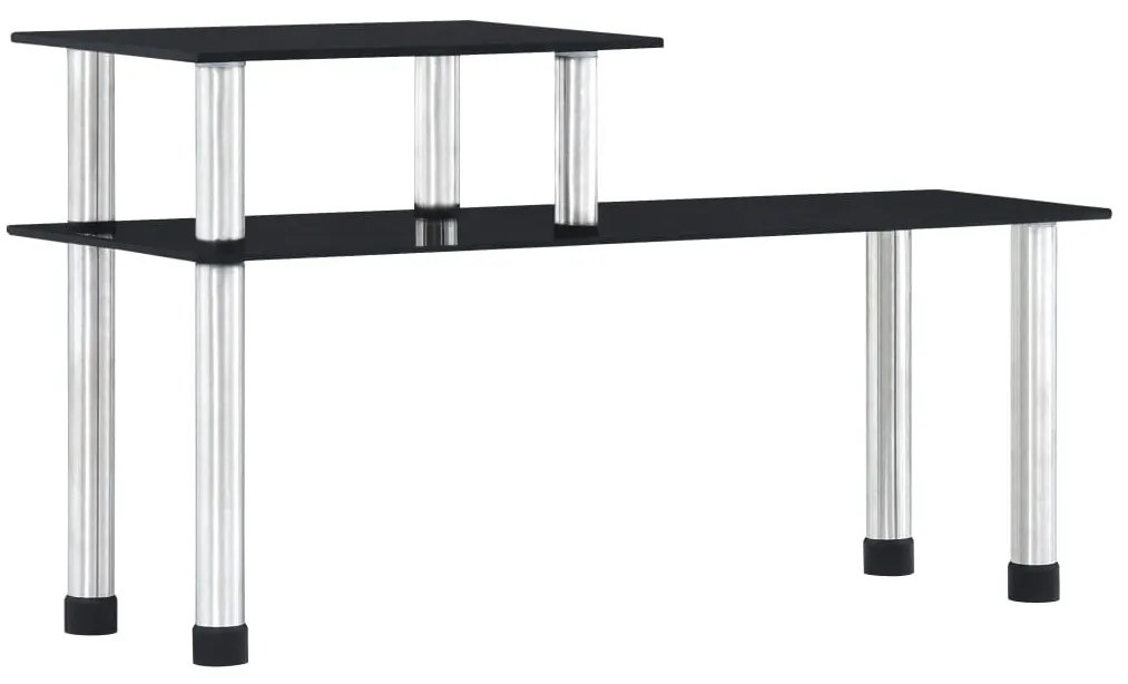 Mensola Da Cucina Nera 45x16x26 Cm İn Vetro Temperato /