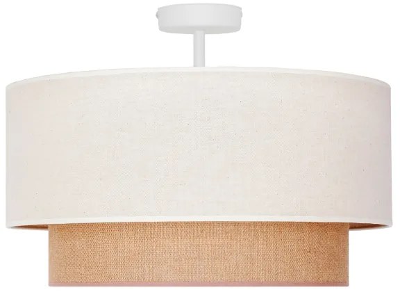 Duolla - Lampadario a plafone BOHO 1xE27/15W/230V diametro 45 cm color crema/marrone