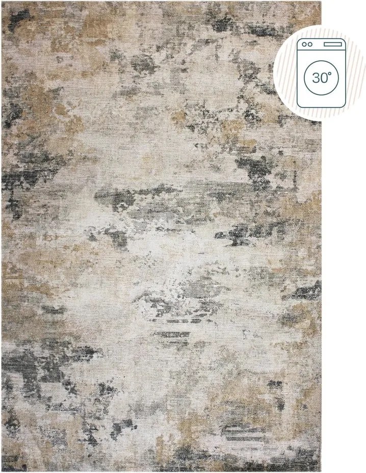 Tappeto greige lavabile 115x170 cm Lila Abstract – Flair Rugs