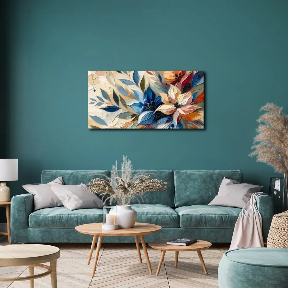 Quadro su tela – Composizione floreale astratta