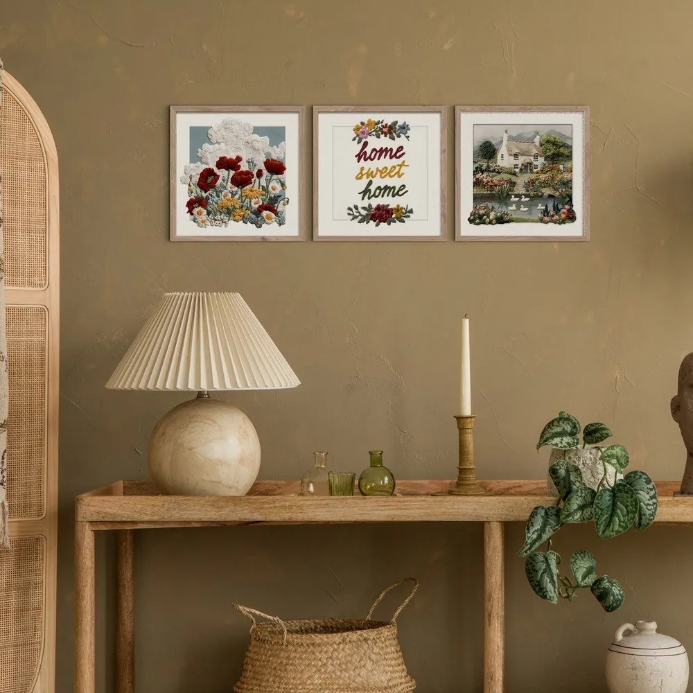 Set di dipinti 3 pz 30x30 cm Sweet Home – Styler