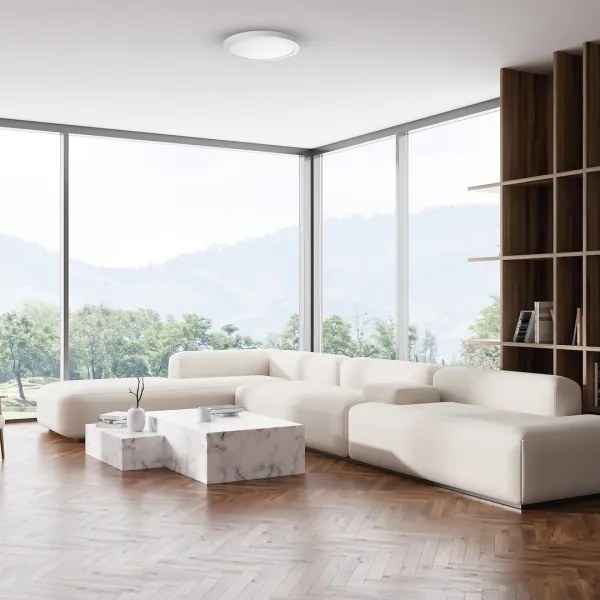 Plafoniera LED EVORA, 24W, 230V, 3000/4000/6000K, Ø 30 cm, bianca