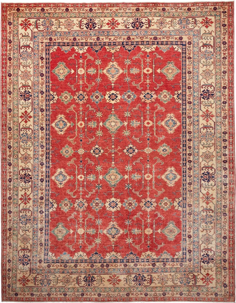 Kazak Tappeto orientale 270x350 Rosso (Pakistan) Annodato A Mano