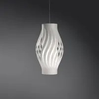 Sospensione Moderna 1 Luce Helios In Polilux Bianco H32 Made In Italy