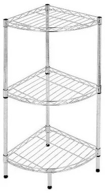 Scaffale ad Angolo Confortime 3 livelli Cromato (35 x 35 x 70 cm)