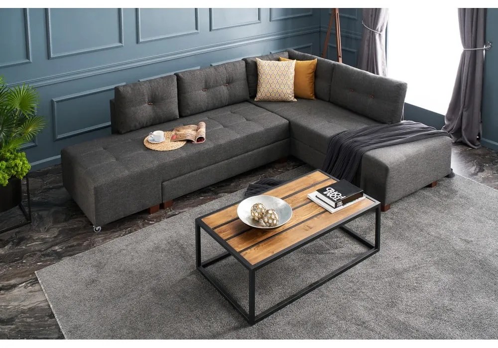 Divano angolare grigio scuro (angolo destro) Manama - Balcab Home