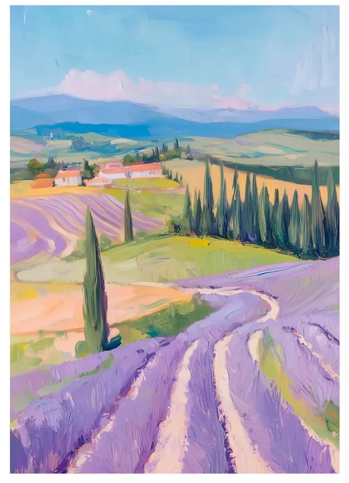 Dipinto 70x100 cm Purple Fields – Styler