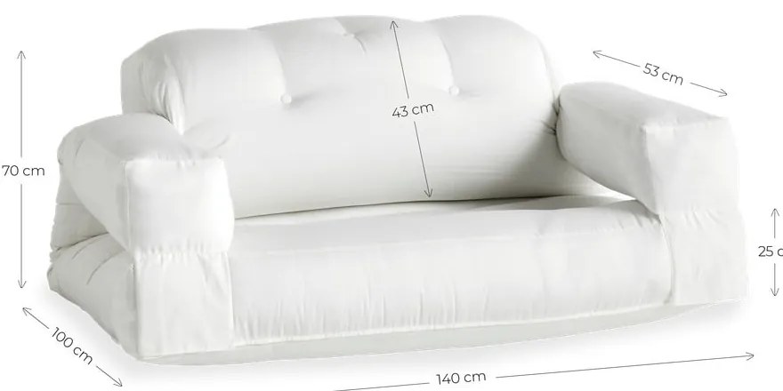 Divano letto da esterno beige Design OUT™ Beige Hippo - Karup Design