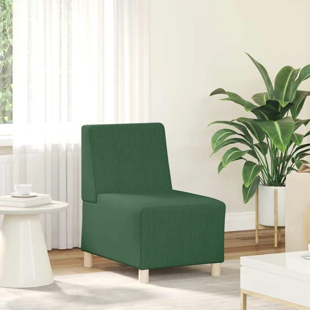 Divano Sedia Verde Giungla 55 Cm Tessuto Di Velluto A Coste /