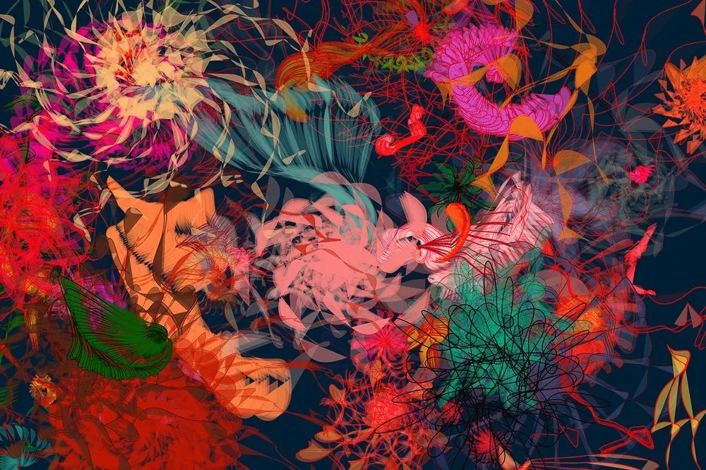 Carta da parati – Fiori Astratti