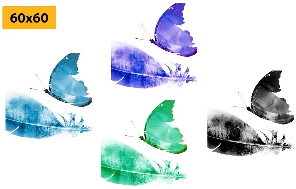 Set di quadri – Farfalle colorate