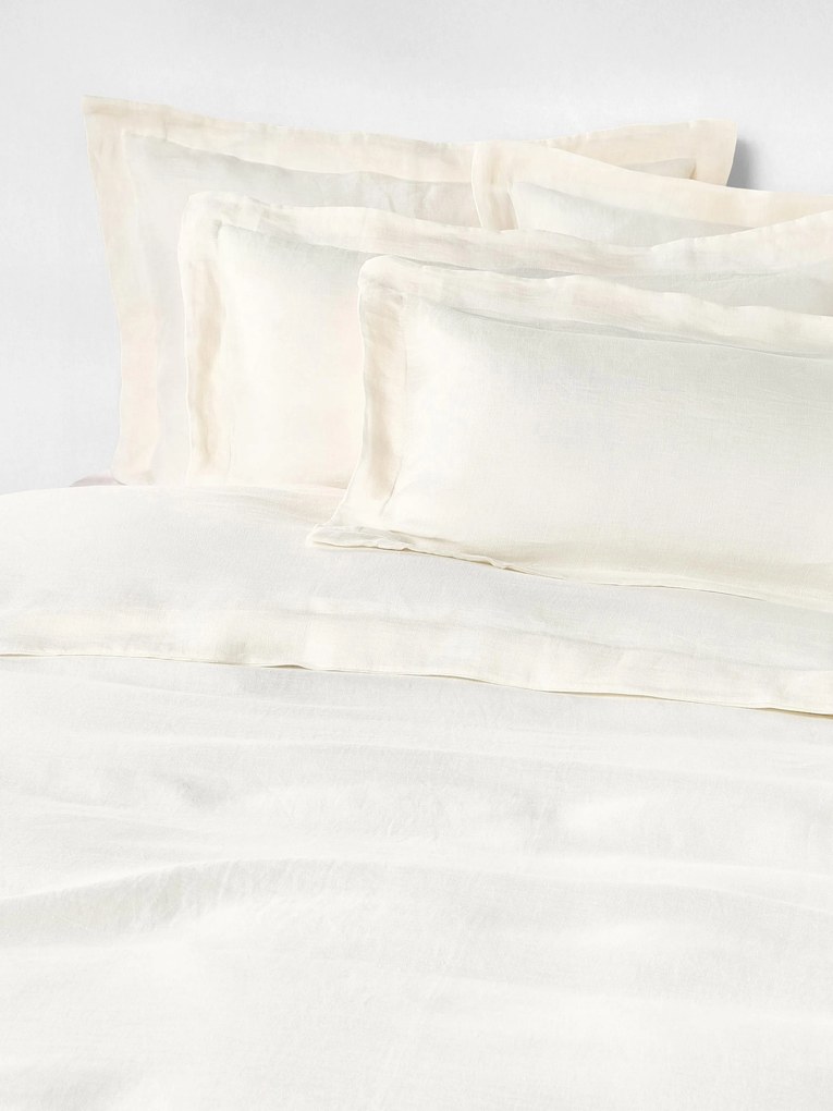 Copripiumino in lino con cucitura in rilievo Linna