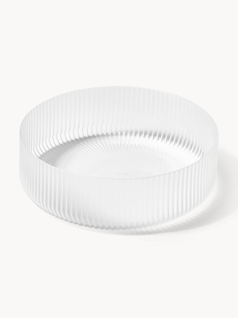Set di 4 ciotole da portata in vetro soffiato con struttura millerighe Ripple