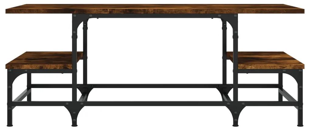 Tavolino da Salotto Rovere Fumo 100x50,5x40cm Legno Multistrato