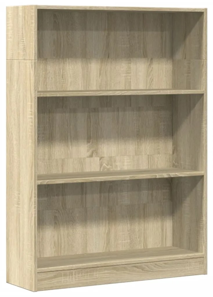 Libreria rovere sonoma 80x24x109 cm in legno multistrato