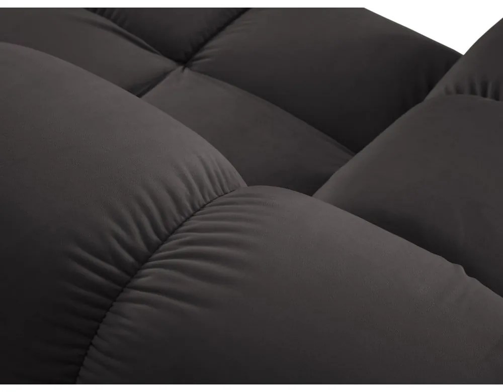 Divano in velluto grigio scuro 191 cm Bellis - Micadoni Home