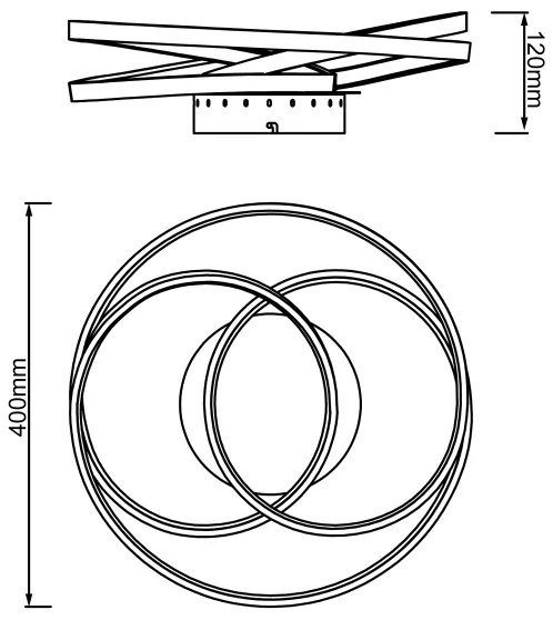 Brilliant - Plafoniera LED LABYRINTH LED/40W/230V diametro 39,5 cm grigio
