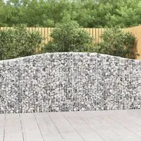 Cesti Gabbioni ad Arco 2pz 400x30x100/120 cm Ferro Zincatocod mxl 77147