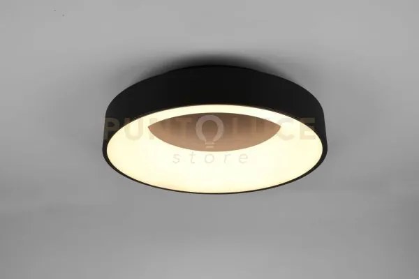 Girona plafoniera led 27w 3100lm, 3000k metallo nero opaco dimmerab...