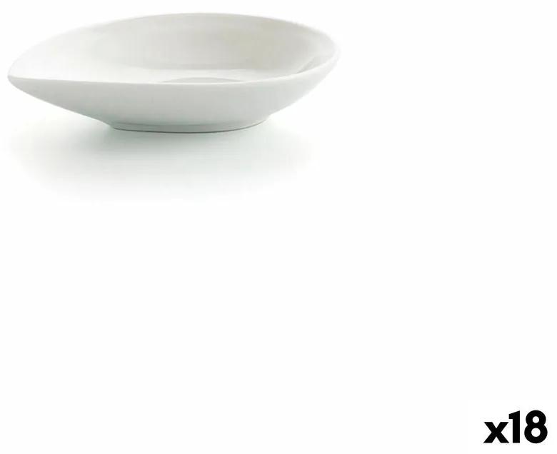 Ciotola Ariane Alaska Foglio Mini Ceramica Bianco (10 x 8 x 2,2 cm) (18 Unità)