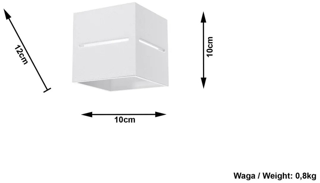 Applique da Parete in Alluminio LOBO G9 White Bidirezionale da interno