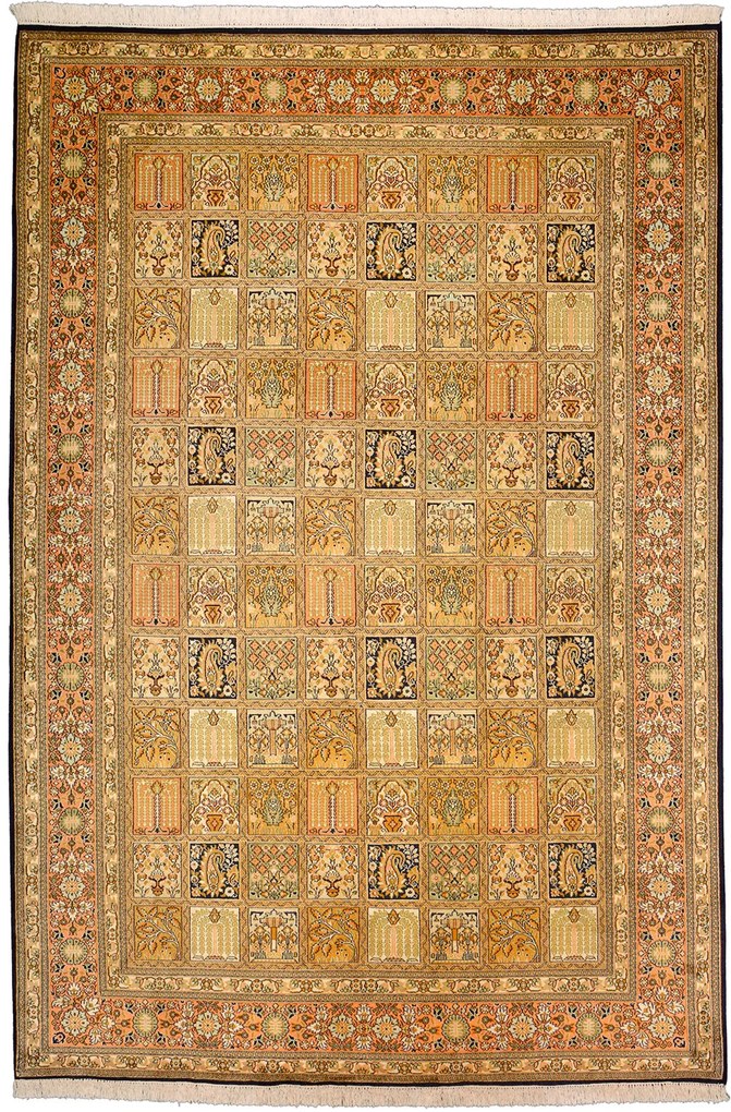 Cashmere Silk Tappeto 250x170 Beige (Indian) Annodato A Mano