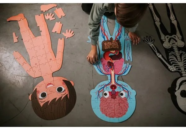 Janod - Puzzle educativo per bambini 225 pezzi corpo umano