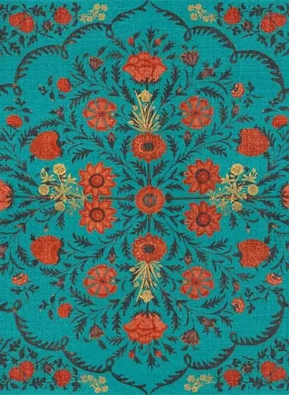 Mindthegap Carta da parati Hindu Bloom - Topaz