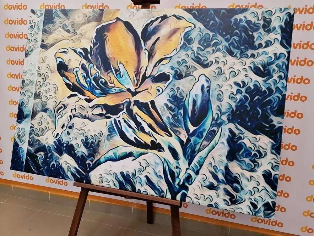 Quadro su tela – Fiore artistico astratto