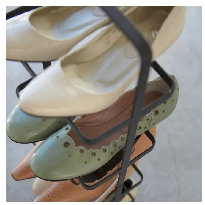 Scarpiera alta nera in metallo Tower Shoe Rack - YAMAZAKI