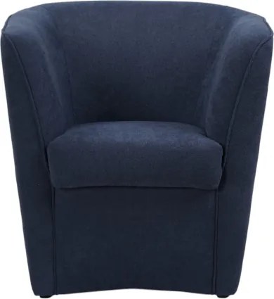 Poltrona Blu in tessuto antimacchia moderna imbottita