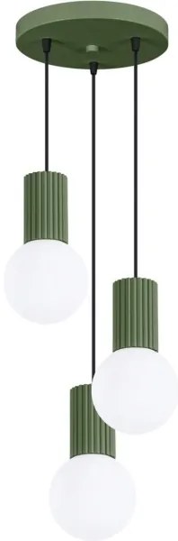 Sollux SL.1725 - Lampadario a sospensione con filo HALO 3xG9/8W/230V diametro 25 cm verde