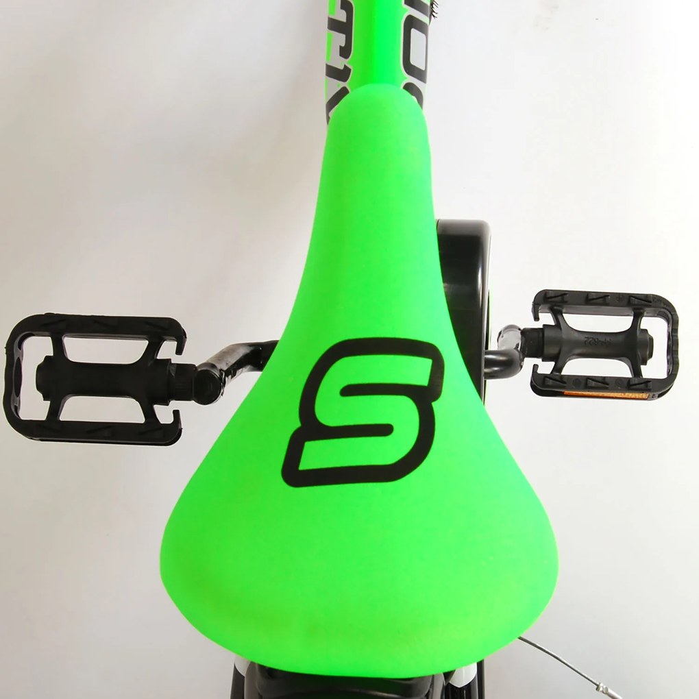 Bicicletta per Bambini 14" Stabilizzatori e Freni Caliper Verde...
