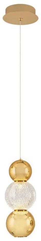 Lampadario a sospensione su cavo CREMONA LED/5W/230V 3000K oro