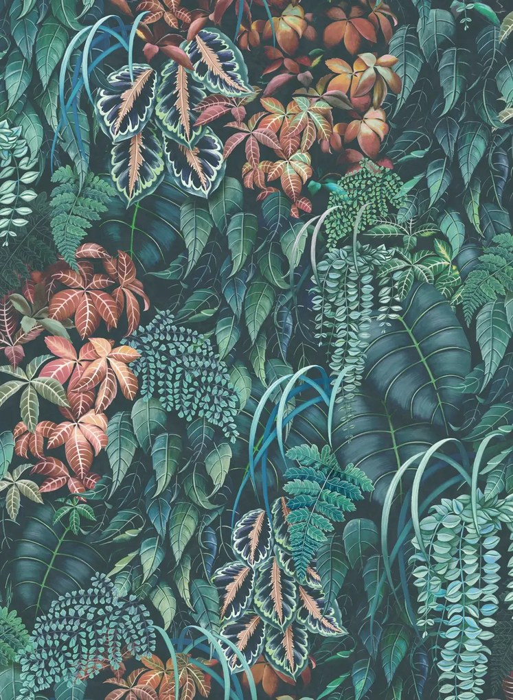 Osborne & Little Carta da parati Green Wall - Peacock