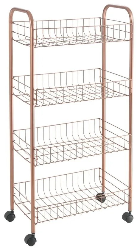 Scaffale mobile in metallo color rame 41x84 cm Ascona - Metaltex