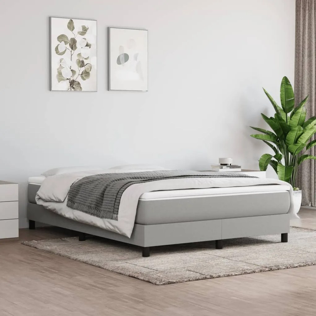 Materasso A Molle Insacchettate Grigio Chiaro 140x200x20 Cm /