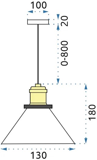 Lampada da soffitto pensile di vetro Verto A Transparent APP042-1CP