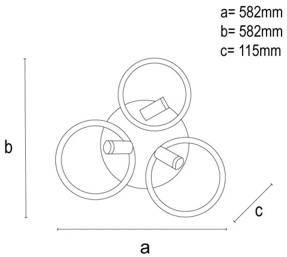 Plafoniera LED dimmerabile LED/70W/230V 3000-6500K nero/marrone + +TC