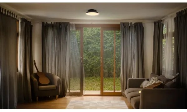 Osram - Plafoniera ORBIS MILAN 2xE27/10W/230V diam. 30,5 cm nera