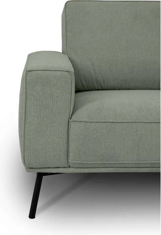 Divano angolare verde (con penisola a destra/a L) con rivestimento in ciniglia Amsterdam – Scandic