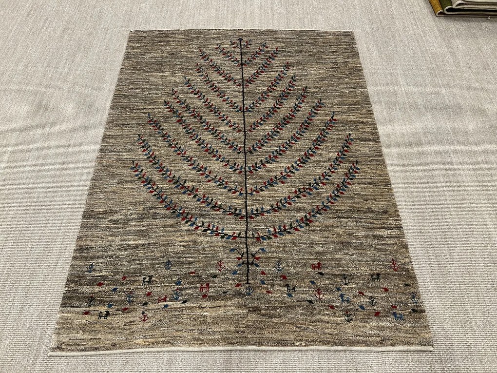 Gabbeh Tappeto 200x150 Grigio (Iran) Annodato A Mano