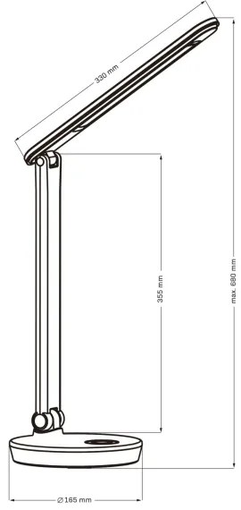 LED RGBW Lampada da tavolo touch dimmerabile NEPTUN LED/7W/230V nero